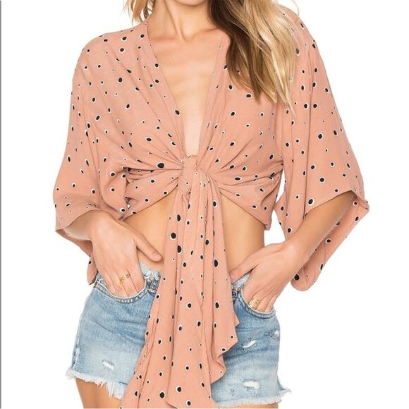 Faithfull The Brand Boheme Front Tie Top Size 4 - Picture 1 of 6